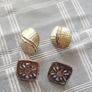 Vintage Sterling + AK Silver Earrings - 2 Sets